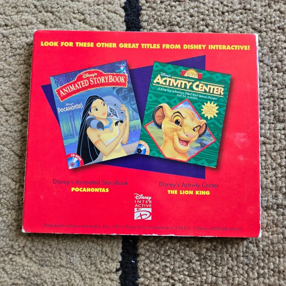 Disney Animated Storybook Toy Story CD-ROM Windows Mac Vintage 1996 Pixar Woody